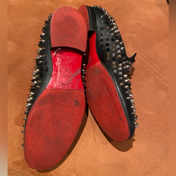 CHRISTIAN LOUBOUTIN Rollerboy Mixed Spikes Leather Flats Loafers - Picture 6 of 6